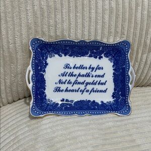 Godinger White Ceramic Plate